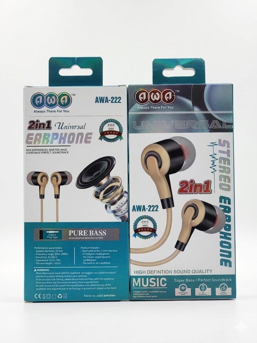 AWA 222 2IN1 EARPHONE - image 1