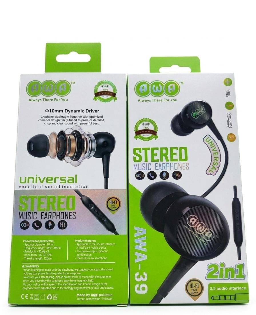 AWA 39 STEREO EARPHONES  - image 1