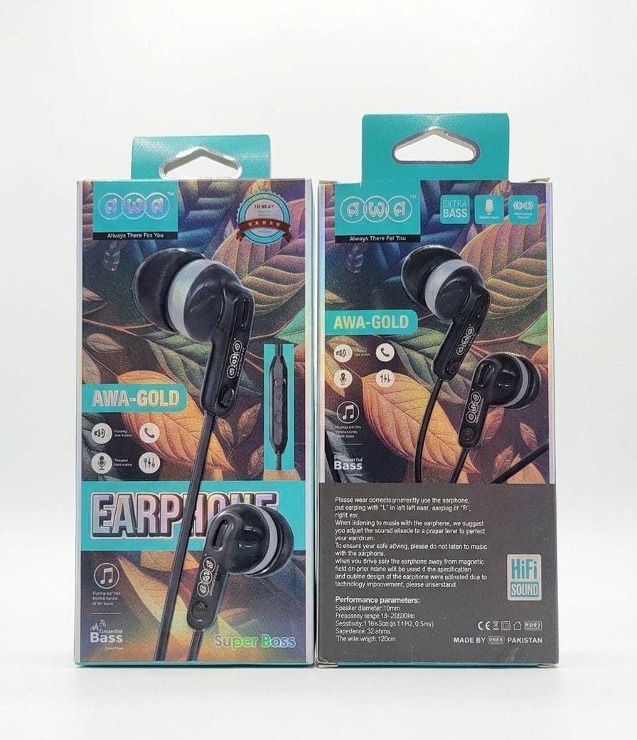 AWA GOLD HIFI SOUND EARPHONE - image 1