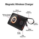 Fontec Twin Wireless Power Bank | 10000mAh Portable Charger | Wireless Charging,| 22.5W Super Fast Charging, 15W Qi Wireless Output, Dedicated AirPods Wireless Zone, Smart LED Digital Display, Integrated Type-C Cable, Built-In Hidden Phone Stand - thumbnail 3