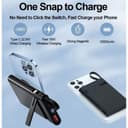 Fontec Twin Wireless Power Bank | 10000mAh Portable Charger | Wireless Charging,| 22.5W Super Fast Charging, 15W Qi Wireless Output, Dedicated AirPods Wireless Zone, Smart LED Digital Display, Integrated Type-C Cable, Built-In Hidden Phone Stand - thumbnail 4