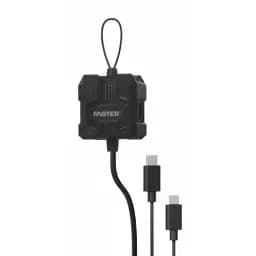FASTER C2 DC Clip Charger Price In Pakistan | 2 USB Solar Charger | Type-C & Micro USB Integrated Cable  , 1 Year Warranty – alternate view