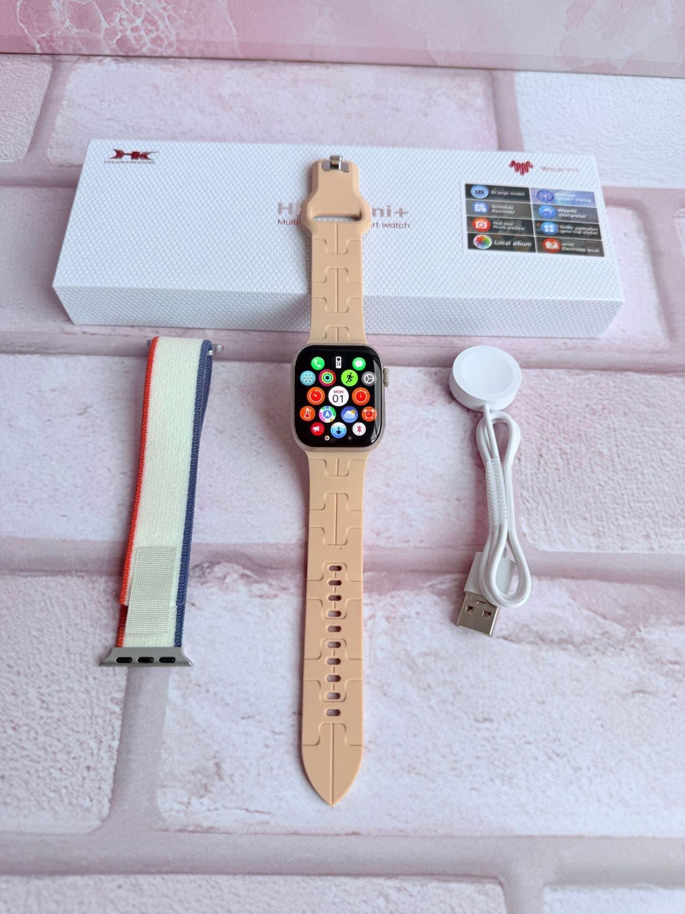 HK11 Mini+ Smart Watch Price In Pakistan | HK11 Mini Plus -  AMOLED Display, 41-43mm Screen, Silicone Strap , IP67 Waterproof , Smart Notifications , Wireless Magnetic Charging , 5-10 Days Battery Life , Touch Screen , Android & iPhone Support – alternate view