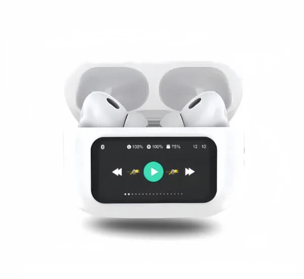 A9 Pro Display Wireless Bluetooth Earbuds – Active Noise Cancellation (ANC) & Environmental Noise Cancellation (ENC) – alternate view