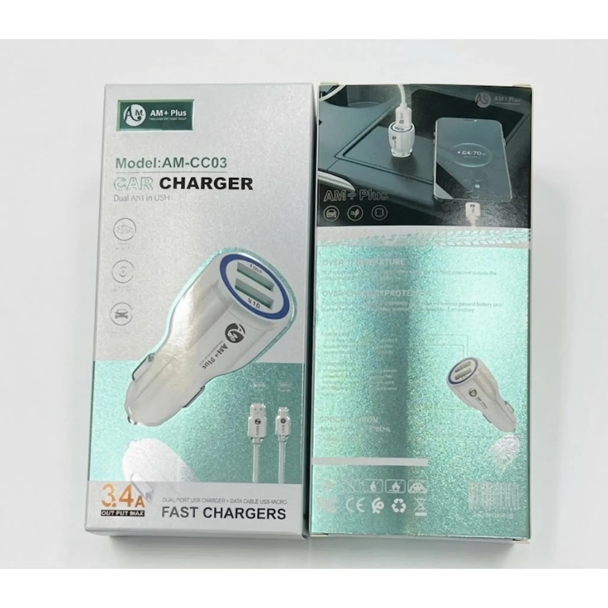 AM+ Plus AM-CC03 Dual Port Car Charger – alternate view