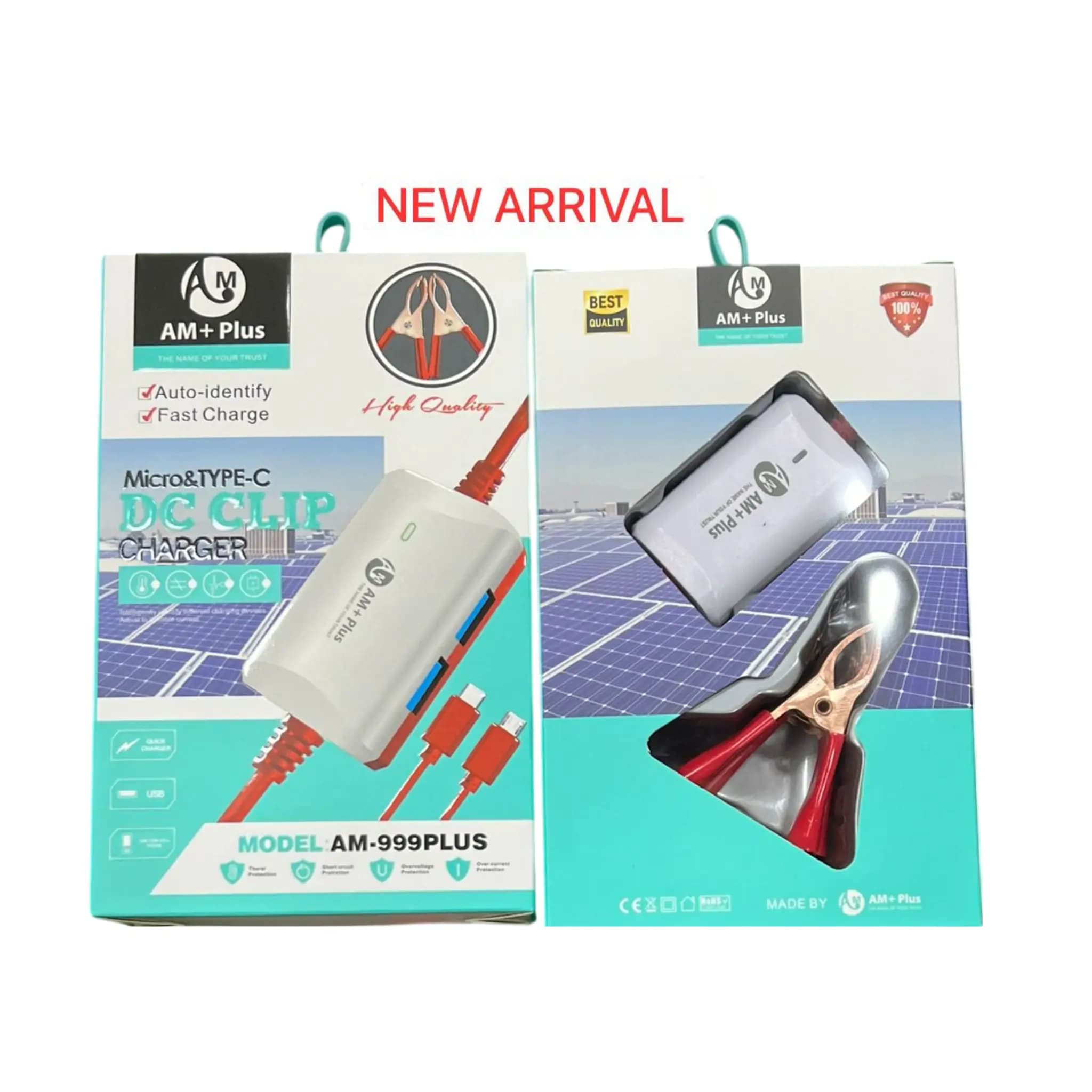 New Arrival DC Charger AM-999 Plus (2 USB) Type-C/8600 MA+ PLus