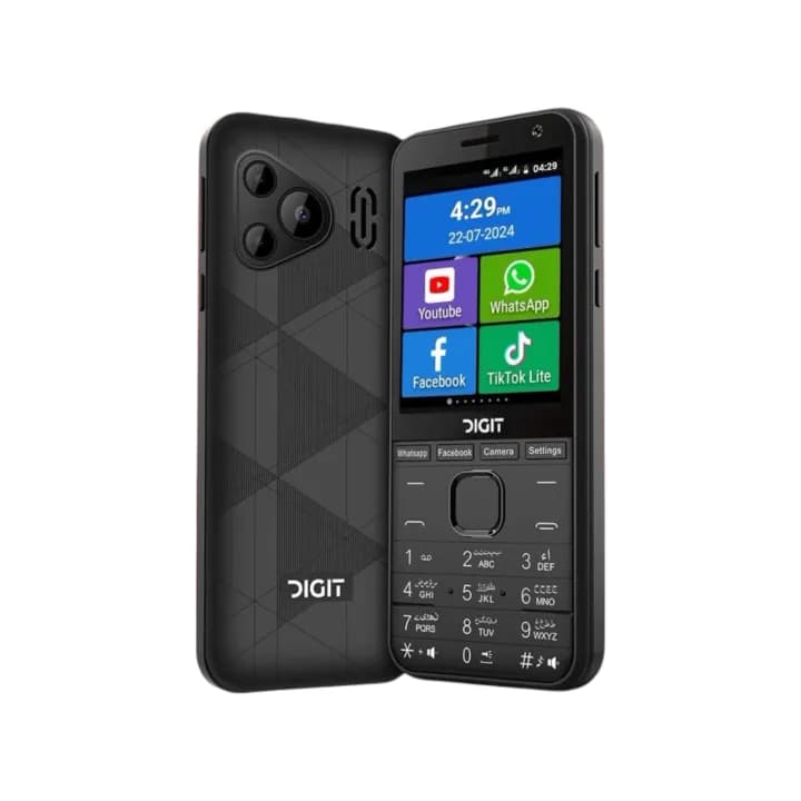 Digit 4G Bold one Price in Pakistan | Digit Boldone 4G Phone - 4G Quad core Processor, Dual Sim, 1GB Ram & 8GB Memory - 2.8 Inch touch Screen - 4000mAH Battery - Wifi - Hotspot - Type c charging - PTA Approved - 1 Year brand warranty