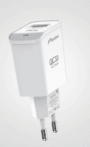 Fontec Turbo Charger | Mobile Wall Charger | Super Charger Power Adapter, Qualcomm Quick Charge 3.0 (QC 3.0) Technology, High-Speed Turbo Charging, Available with Micro-USB V8 or Type-C Cable Options  - thumbnail 1