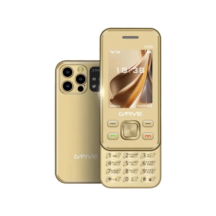 Gfive G96 Slide | G five Slider Mobile - Dual sim - 2.4 inch display - 2000mAH Battery - Type C charging Support - iPhone Style Camera - Auto call recording - - PTA Approved