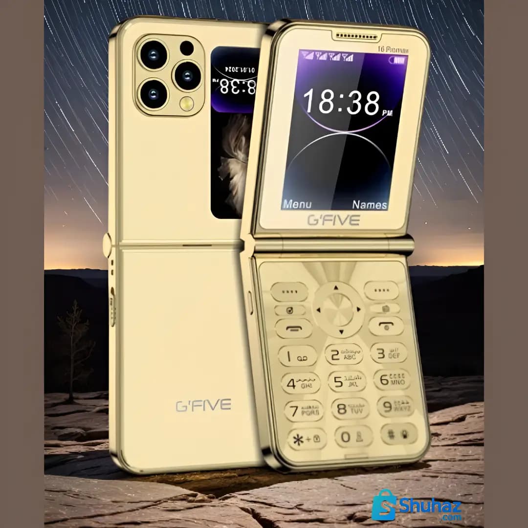 Gfive 16 Pro Max Price In Pakistan | Gfive Flip Mobile Phone - 4 SIM Support, 2.8 Inch Display, 2000mAh Battery, 32GB Memory Card Support, Type-C Charging, Magic Voice, Torch Light,  PTA Approved & 1 Year Brand Warranty - image 1