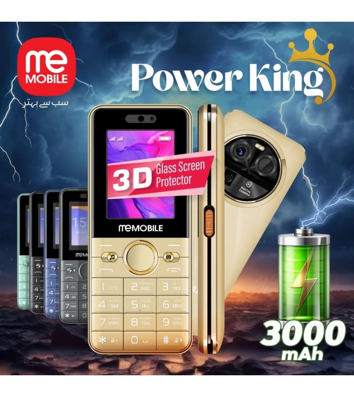 Memobile Power King Price In Pakistan | Memobile Power King Mobile | 1.8 Inch Display , 3000mAh Battery , Dual SIM  , PTA Approved & 15 Months Brand Warranty – alternate view