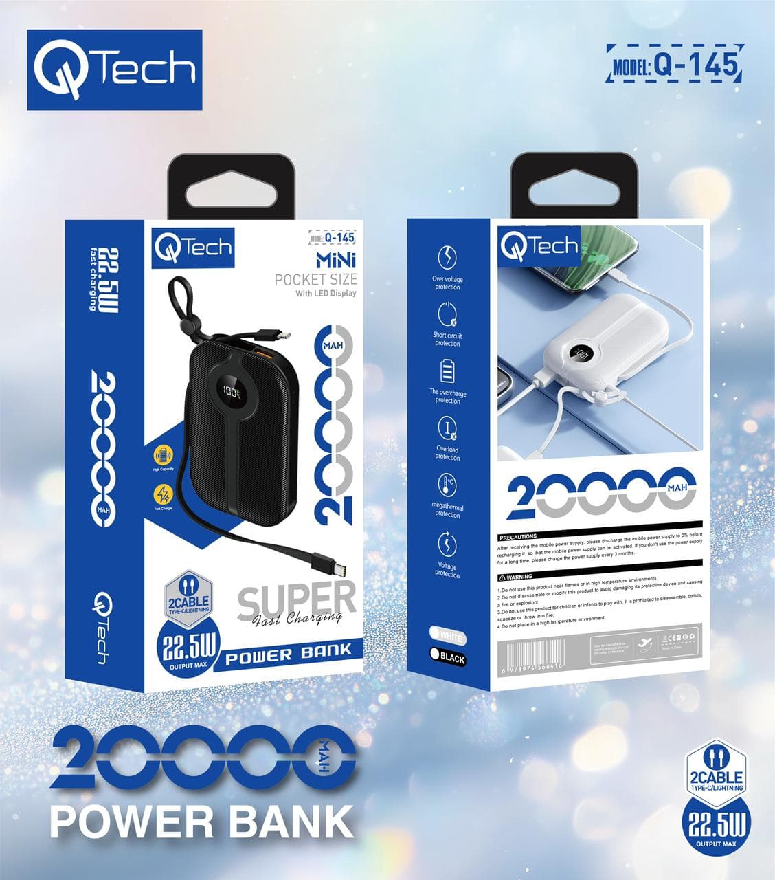 Qtech Mini Pocket Size And Super Fast Power Bank 2000Mah – alternate view