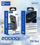 Qtech Q141 Power Bank 20000mAh Fast Charging Built-in Cables Type-C Lightning 22.5W PD Slim Portable Charger Best for Daily Use & Travel - thumbnail 1