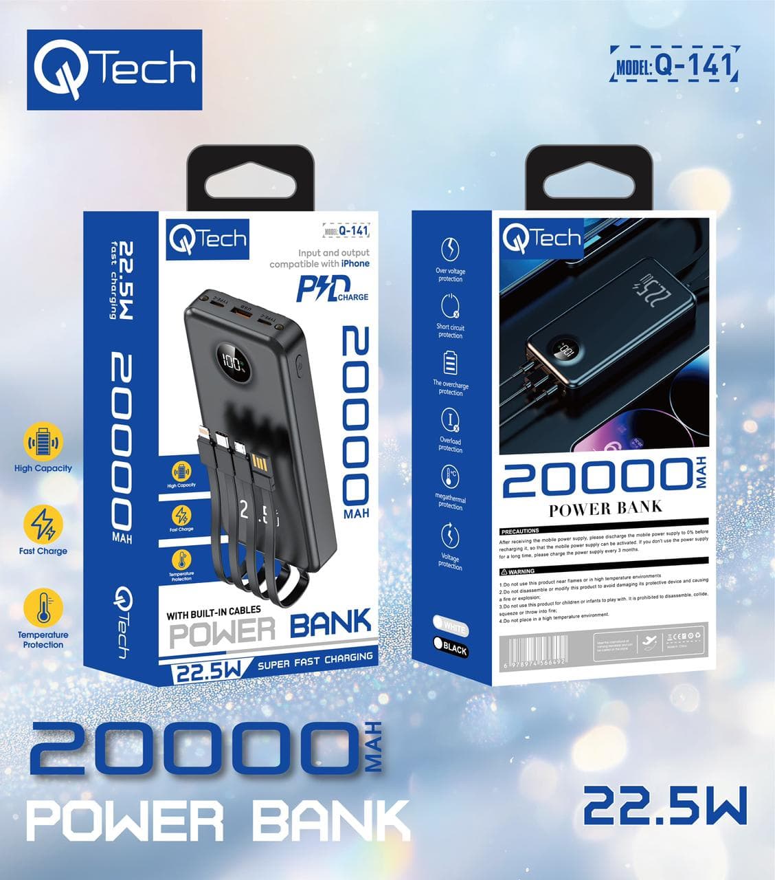 Qtech Q-142 is a Compact, 10,000mAh Magnetic Wreless Power Bank - image 1