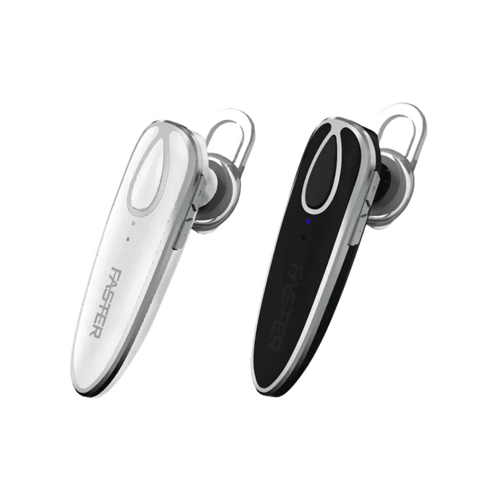 FASTER E-10 ENC Mono Clip On Wireless Headset Price In Pakistan | Bluetooth 5.1 Earphone | ENC , Micro USB Charging , 1 Year Warranty - image 1