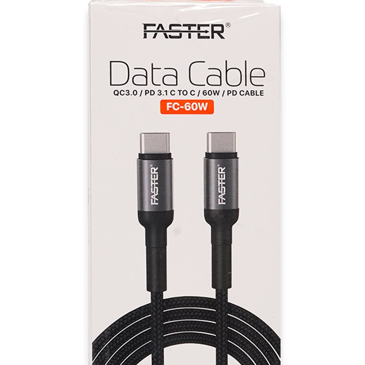 Faster FC-08 60W Charging Cable Price In Pakistan | Fast Charging Data Cable | 60W High Speed , 1 Year Warranty - image 1