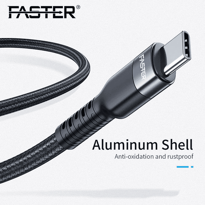Faster FC-100W Type-C to Type-C Cable Price In Pakistan | 100W PD Fast Charging Cable | 1 Year Warranty - image 1