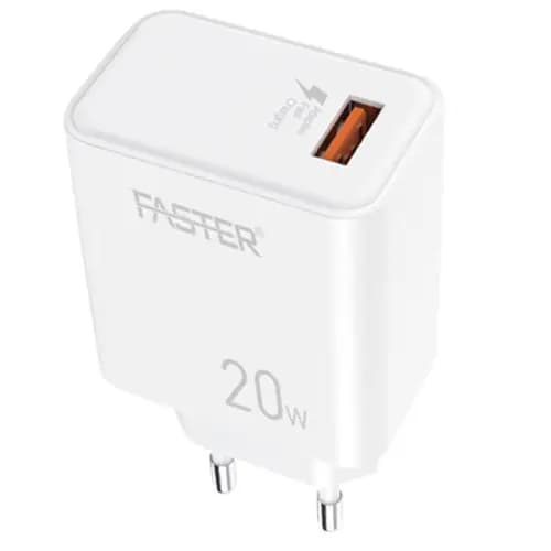 Faster FC-11QC 20W Fast Charger Price In Pakistan | Quick Charge 3.0 USB Wall Charger | 20W QC Fast Charging  , 1 Year Warranty