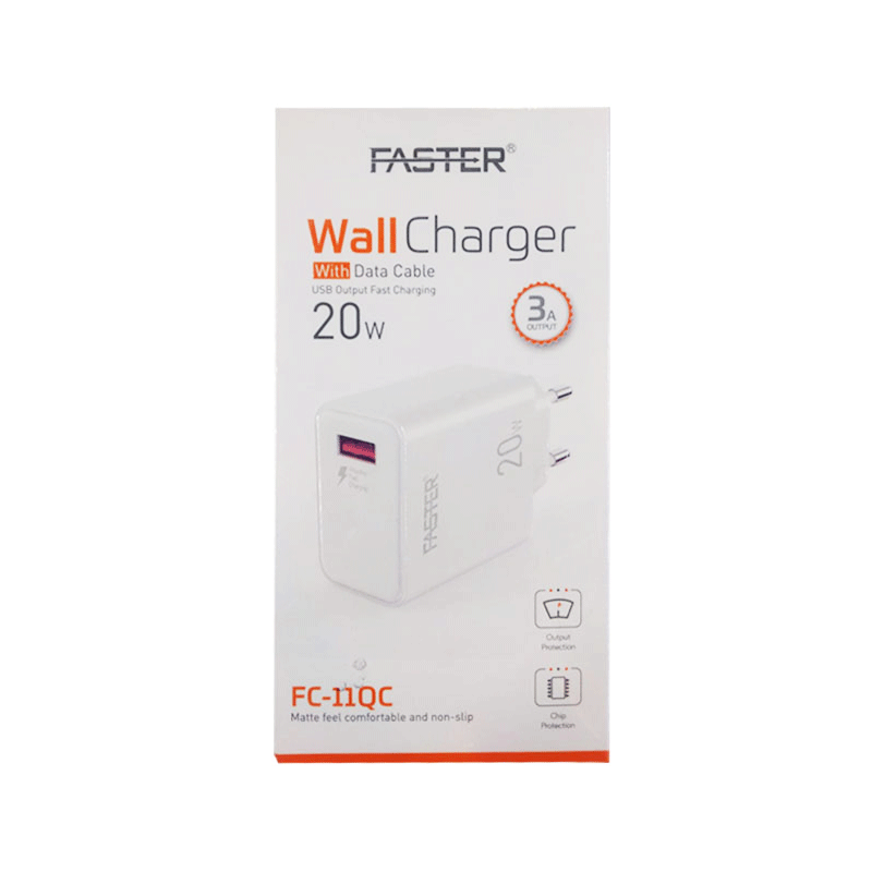 Faster FC-11QC 20W Fast Charger Price In Pakistan | Quick Charge 3.0 USB Wall Charger | 20W QC Fast Charging  , 1 Year Warranty – alternate view