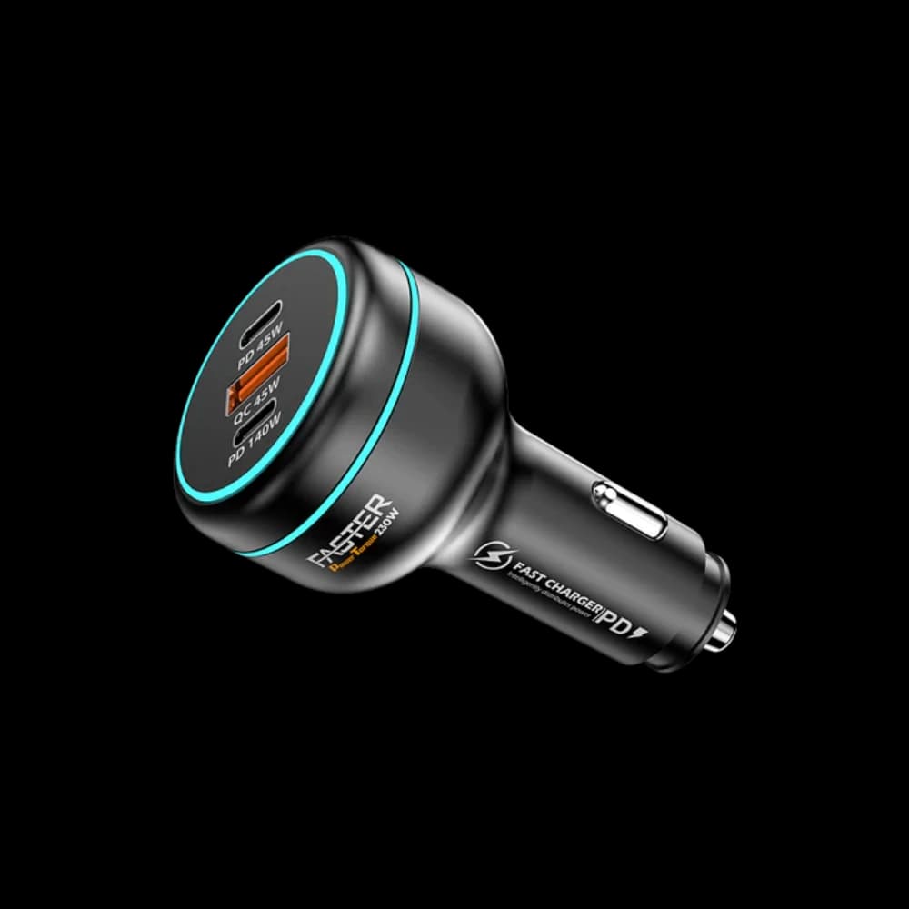 Faster FCC-230W Power Torque Car Charger Price In Pakistan | 230W Super Fast Car Charger | Multi USB Ports