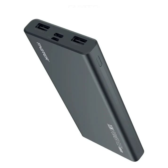 Faster J11-Pro 10000mAh Power Bank Price In Pakistan | Dual USB Portable Charger | 2.1A Fast Charging  , 1 Year Warranty – alternate view