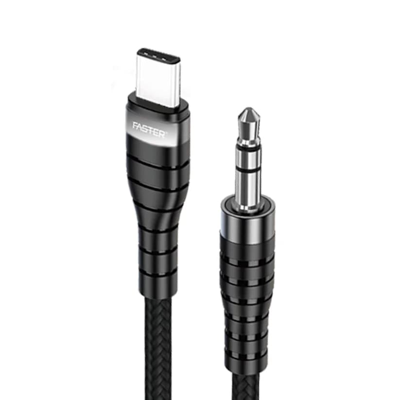 Faster M2 Type-C to 3.5mm Aux Cable Price In Pakistan | 1.5m Audio Converter Cable | HiFi Sound Quality - image 1