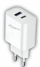 Fontec Amber Smart Adapter | Adapter | Fast Charger, 3.0A Dual Port USB-A and USB-C, Auto-ID Fast Charging, Wall Plug - thumbnail 2