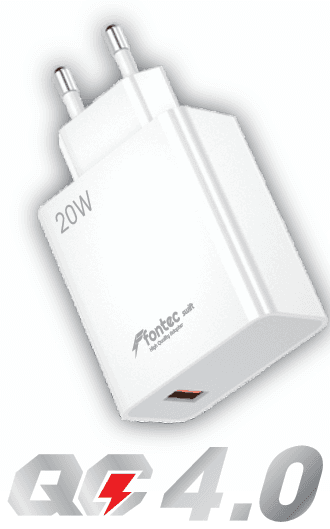 Fontec Swift Adapter | Fast Charging, QC 4.0 Support, 20W Super, Dash, Warp and Flash Charge Compatible – alternate view