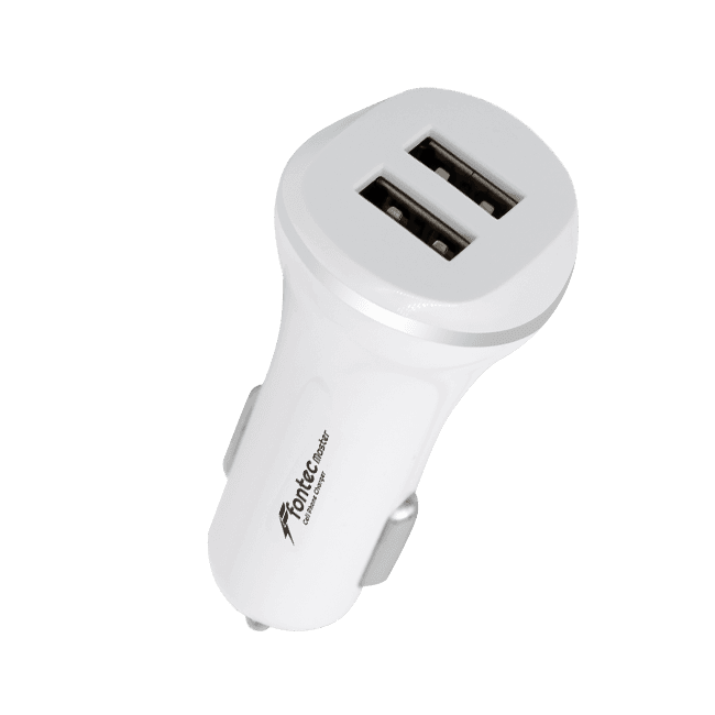 Fontec Master Car Charger - Dual USB Car Charger, 2.1A Dual Port Output, Fast Charging, Universal Vehicle Mobile Phone Adapter for iPhone and Android  - image 1