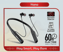 Fontec Nano Neckband | Wireless Bluetooth Earphones | Sports Bluetooth Headset | 60-Hour Playtime, Built-In TF Card Support, LED Digital Battery Display, Smart Audio Engine, Ergonomic Lightweight Design - thumbnail 2