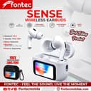 Fontec Sense AirPods | Airpods | Earbuds, Integrated Smart Touch Screen, Bluetooth 5.4, Heavy Bass TWS, Immersive Wireless Audio - thumbnail 2