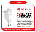 Fontec Turbo Charger | Mobile Wall Charger | Super Charger Power Adapter, Qualcomm Quick Charge 3.0 (QC 3.0) Technology, High-Speed Turbo Charging, Available with Micro-USB V8 or Type-C Cable Options  - thumbnail 2
