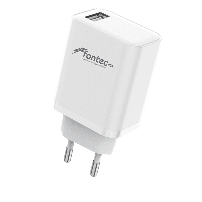 Fontec Iris QC 3.0 Charger Price In Pakistan | 20W Fast Charging Adapter | Micro USB & Type-C Support - image 1