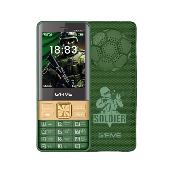 Gfive Soldier Mobile | G five Foji Phone Without Camera - 2.8 Inch Big Display - 3500mAH Big Battery - Dual Sim - PTA approved - Powerful Speakers - 1 Year brand warranty