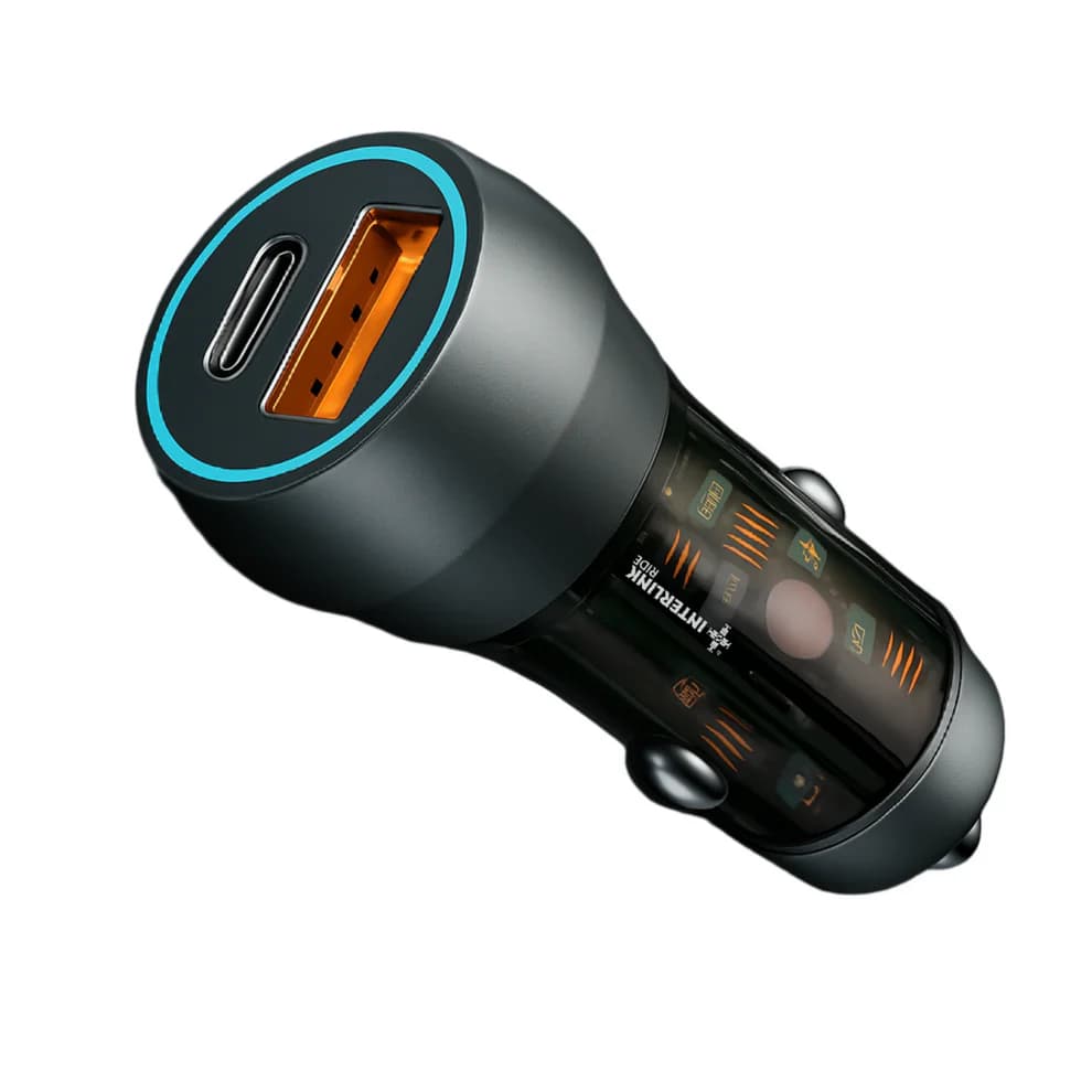 Interlink RIDE 22.5W Car Charger Price In Pakistan | Dual Port Fast Car Adapter – alternate view