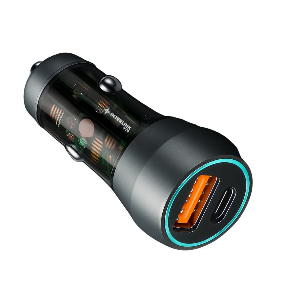 Interlink RIDE 22.5W Car Charger Price In Pakistan | Dual Port Fast Car Adapter