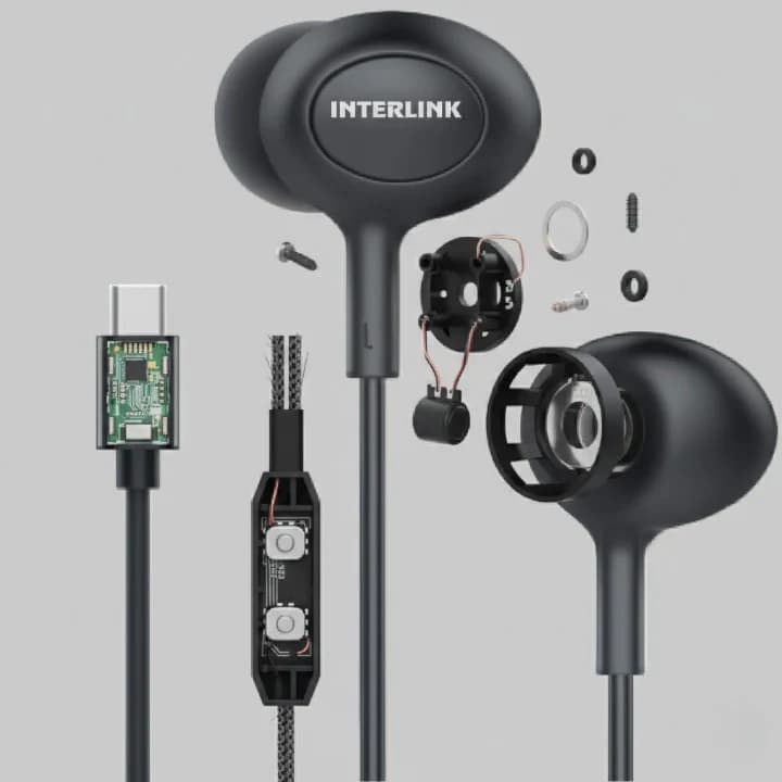 Interlink VIBE Type-C Handsfree Price In Pakistan | Hi-Fi Stereo Sound Earphones | Metal Design