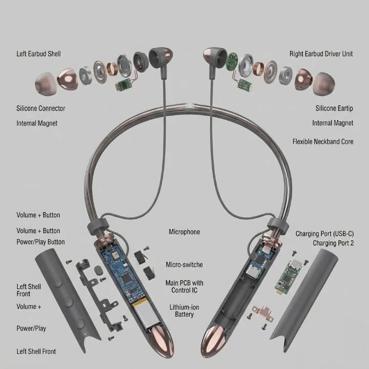 Interlink VOICE MOD Neckband Price In Pakistan | Bluetooth 5.3 Wireless Neckband | – alternate view