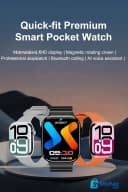 KW25 Max Series 10 Smartwatch Price In Pakistan | KEQIWEAR KW25 Max Smart Watch | Bluetooth Calling , Touchscreen Display , Fitness Tracking , Heart Rate Monitor , Sleep Tracking , Notifications Support , Android & iOS Compatible , 3 Interchangeable Straps , Square Design , 100mAh Battery , Series 10 Smartwatch - thumbnail 6