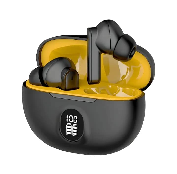 TWS Wireless Earbuds with LED Display – ENC Noise Cancellation, HiFi Stereo, Bluetooth 5.3 – Available in Black & White - image 1