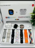 i20 Ultra 2 Max Suit Smartwatch with AIIRPODS Pro, Silicone Case, and 7 Straps - Image 2