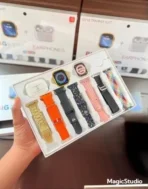 i20 Ultra 2 Max Suit Smartwatch with AIIRPODS Pro, Silicone Case, and 7 Straps - Image 5