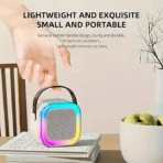 Sixonic K12 Portable RGB Wireless Bluetooth Wireless Microphone & Speaker Mini Karaoke Voice Changer Effect - Image 5