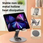 Metal Mobile Holder Mobile Stand Tablet Holder Stand Base 360 Rotatable Adjustable Foldable Cell Phone Holder Desktop - Image 5
