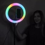RGB 26 CM Professional LED Ring Light With 7 FT Tripod Stand - Image 3