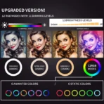 RGB 26 CM Professional LED Ring Light With 7 FT Tripod Stand - Image 2