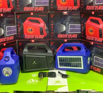 Sixonic KTS 1251 Portable Solar Rechargeable Wireless Bluetooth Speaker With Flash Light