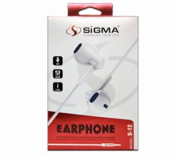 Sigma S12 High Quality Stereo Earphone / Handfree