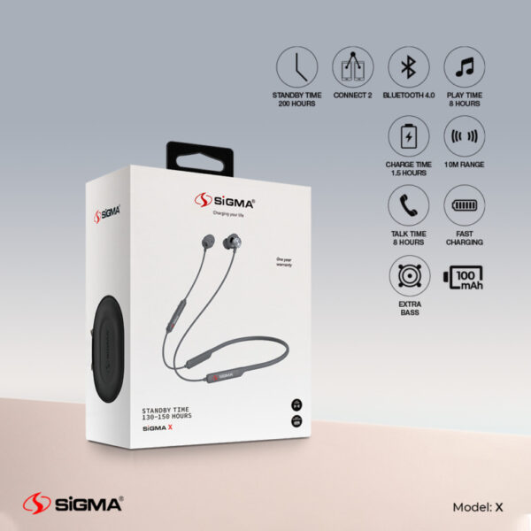 Sigma Neckband Magnetic Sports Bluetooth Earphones Sigma-X