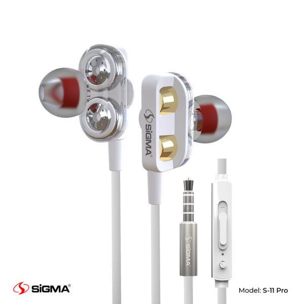 Sigma S11 Pro Double Decker Stereo Earphones